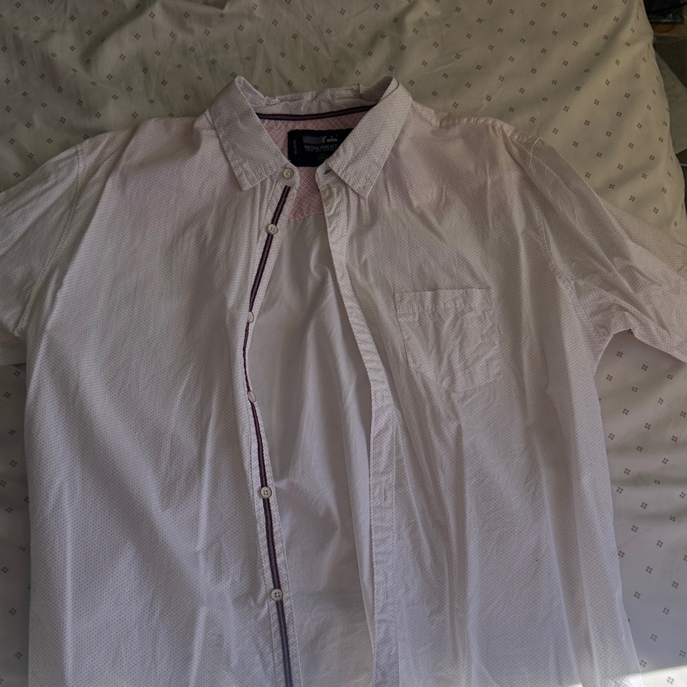Men's Casual Button Down Shirt - Light Pink
